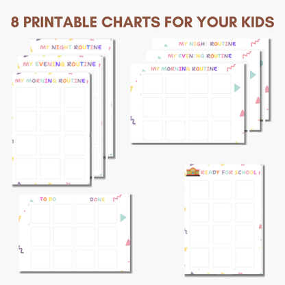 Daily Routine/Chore Cards & chart for Kids