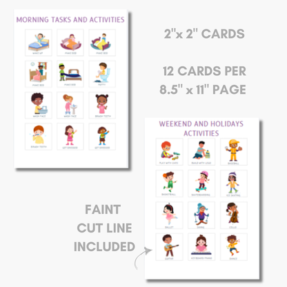 Daily Routine/Chore Cards & chart for Kids