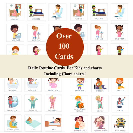 Daily Routine/Chore Cards & chart for Kids